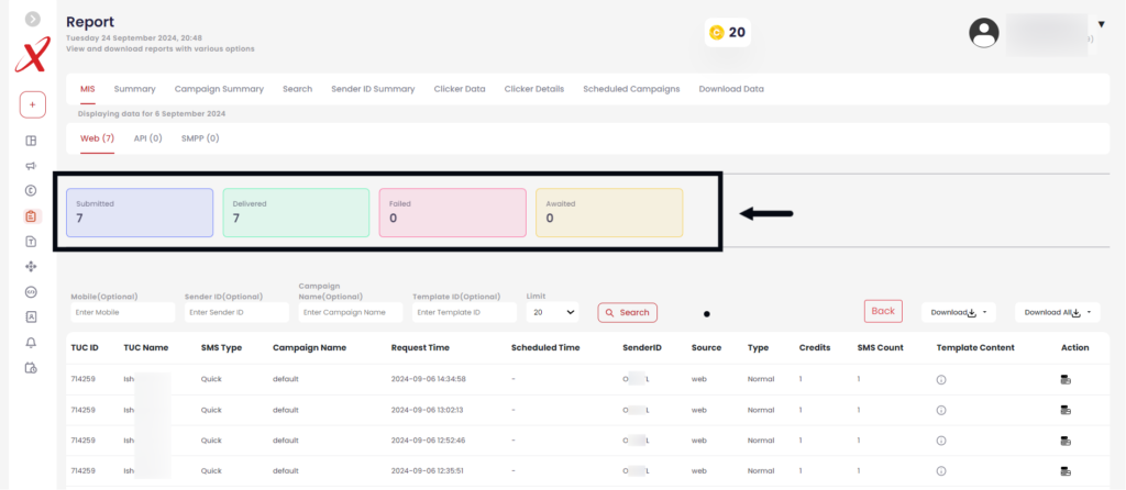 MIS report – OneXtel Documentation